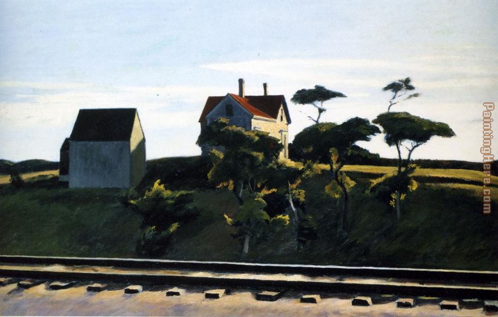 New York New Haven and Hartford painting - Edward Hopper New York New Haven and Hartford art painting